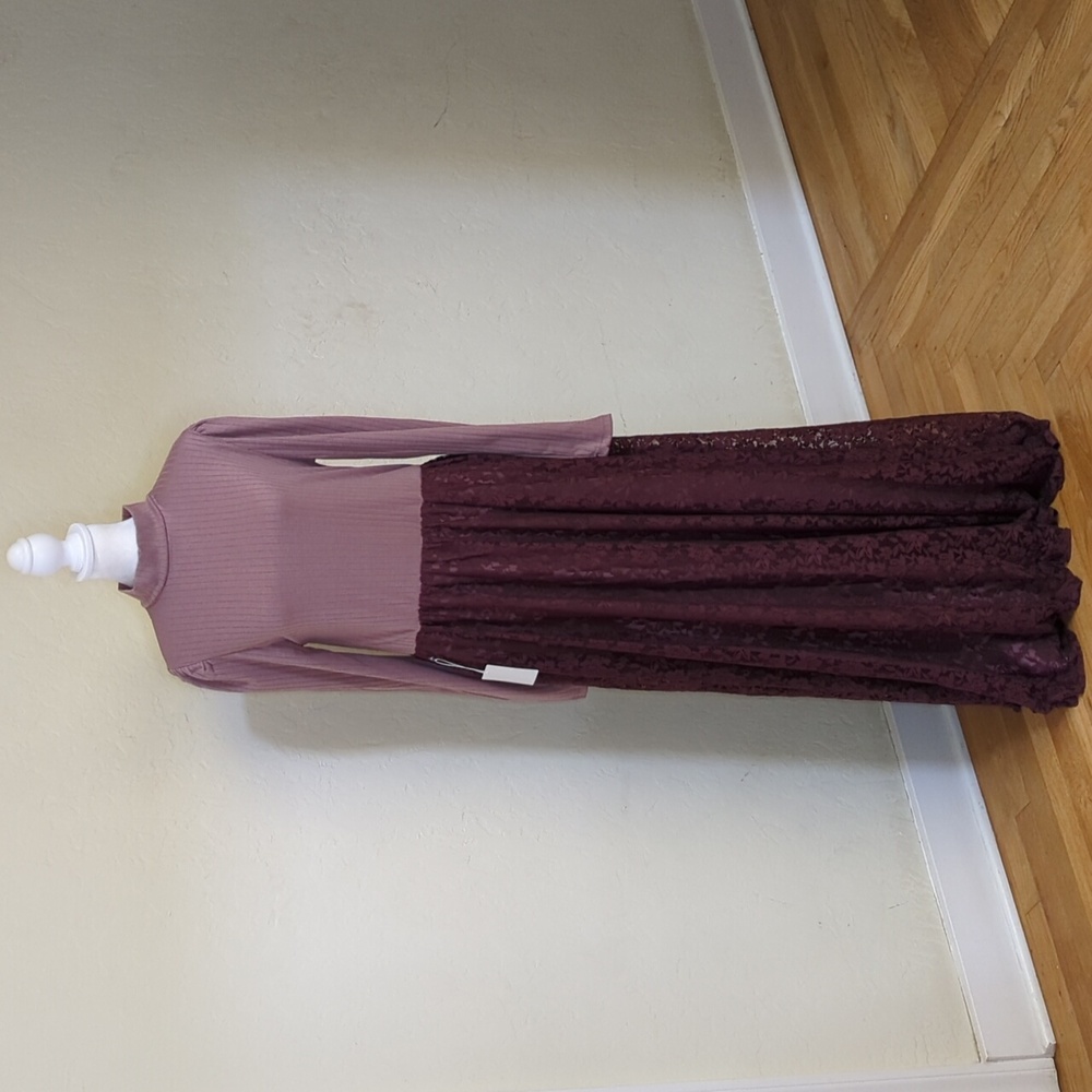 JOYFOLIE Mia Joy Bijourn Maxi Dress With Pockets In Dusty Orchid Size Medium - Picture 2 of 12